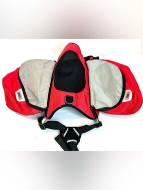 Kong Red and Grey Saddlebag Backpack Harness, size L/XL